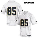 Notre Dame Fighting Irish Women's George Takacs #85 White Under Armour No Name Authentic Stitched College NCAA Football Jersey BGI5099IM
